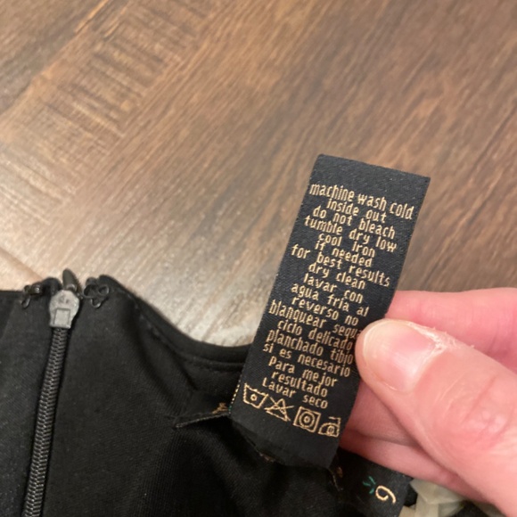 GRASS COLLECTION BLACK BANDAGE BODYCON STUDDED STRAPLESS  MINI DRESS SZ 9 - Picture 11 of 12